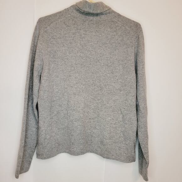 Valerie Stevens Grey 100% Cashmere Collared Long Sleeved Sweater Size XL - Picture 2 of 7